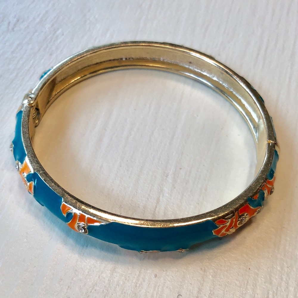 Turquoise and orange bracelet